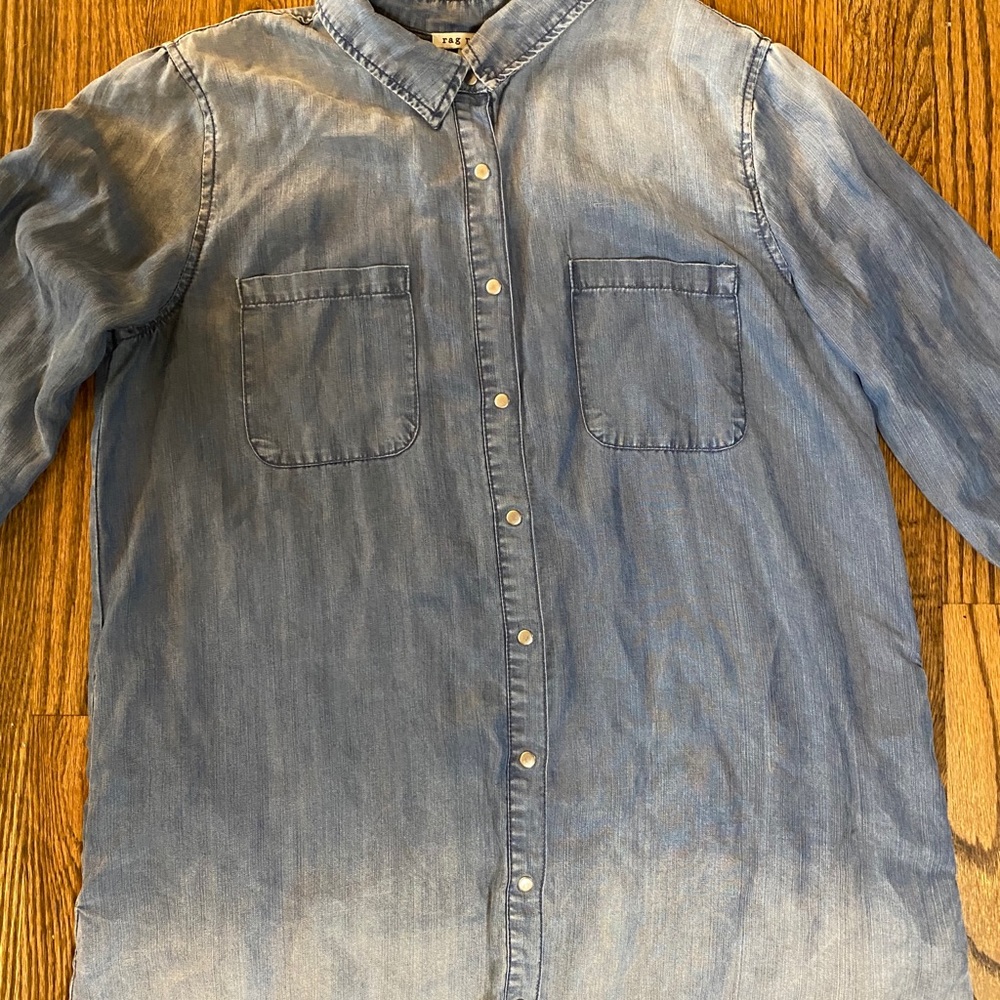 Rag Poets Chambray Button Down - Picture 2 of 4